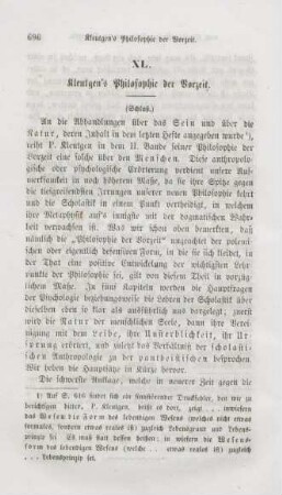 696-710 Kleutgen's Philosophie der Vorzeit : Schluß