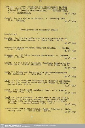 Musikgeschichte einzelner Länder