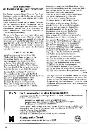 Mein Blankenese - ein Freitzeitgruß aus einer versunkenen Welt