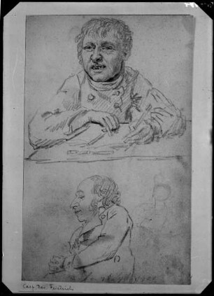 Selbstbildnis und Bildnis eines Herrn nach links (Zwei Porträts)