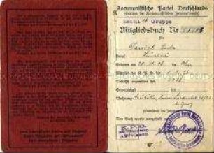Mitgliedsausweis der KPD