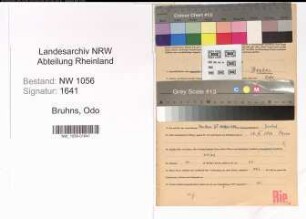 Entnazifizierung Odo Bruhns , geb. 15.08.1914 (Angestellter)