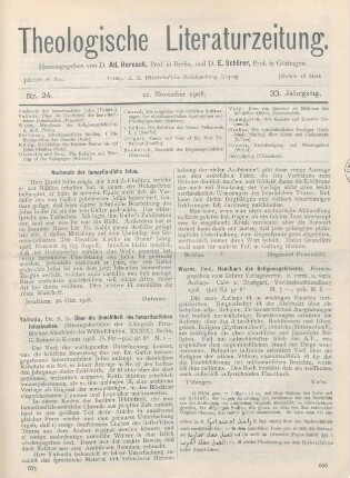 665-666 [Rezension] Yahuda, A. S., Über die Unechtheit des samaritanischen Josuabuches