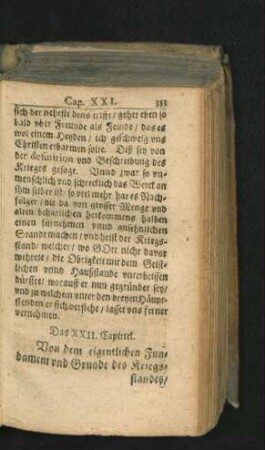 Das XXII. Capittel. Von dem eigentlichen Fundament und Grunde des Kriegsstandes/ und worauff es fürnemblich bestehe.