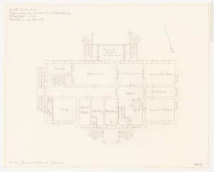 Herrenhaus Hohenborn bei Kassel Umbau: Grundriss EG Variante 1:100