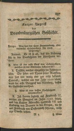 Kurzer Begriff der Brandenburgischen Geschichte