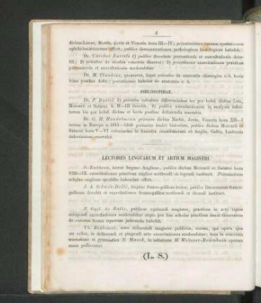 Lectores Linguarum Et Artium Magistri.