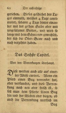 Das Sechste Capitel. Von den Verrenkungen überhaupt