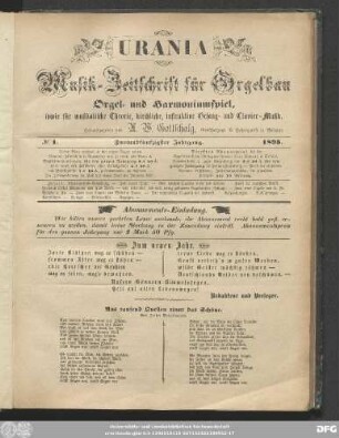 No. 1. Zweiundfünfzigster Jahrgang. 1895.