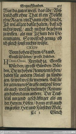 CXXIV. Vom hohen Ehren-Stand