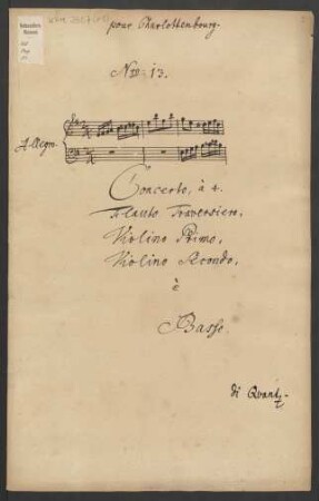 Konzerte; fl, strings, bc; e-Moll; QV 4:3