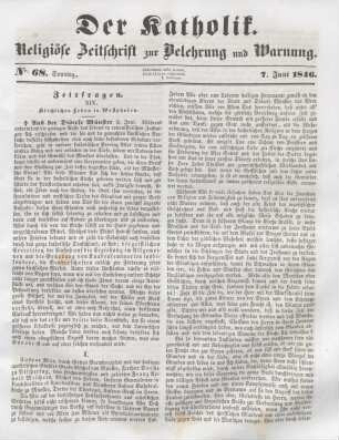 309-311 Zeitfragen : XIX. Kirchliches Leben in Westphalen