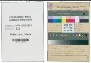 Entnazifizierung Maria Kellermann , geb. 17.10.1920 (Schneiderin)
