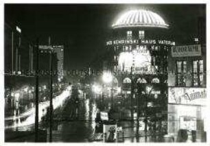 Saarlandstrasse bei Nacht, Haus Vaterland