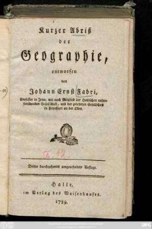Kurzer Abriß der Geographie