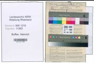 Entnazifizierung Heinrich Buffen , geb. 06.04.1895 (Polizeibeamter)