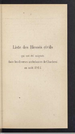 Liste des Blessés civils