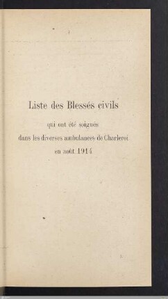Liste des Blessés civils
