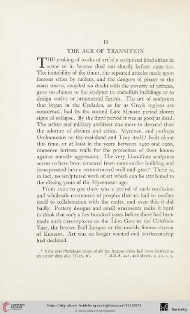 II. The age of transition