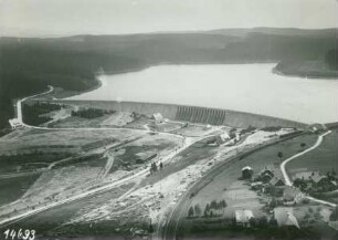 Talsperre Muldenberg bei Grünbach im Vogtland, Deutschland, 1923