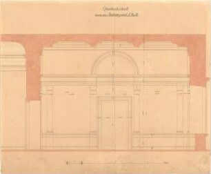 Gärtner, Friedrich von; Athen (Griechenland); Königliche Residenz (Athener Schloss) - Audienzsaal (Querschnitt)