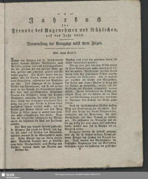 Jahrbuch für Freunde des Angenehmen und Nützlichen