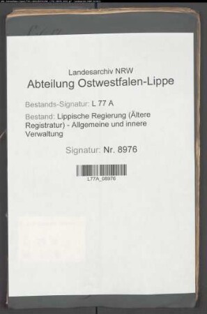 Förderung des Landgestüts und der Pferdezucht, Bd. 6