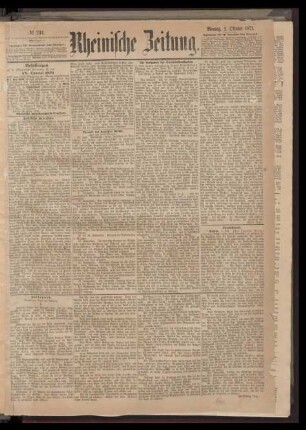 Rheinische Zeitung / 1871,OKT/DEZ