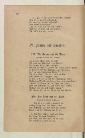 IV. Fabeln und Parabeln
