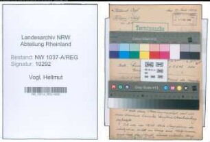 Entnazifizierung Hellmut Vogl , geb. 25.06.1914 (Polizeibeamter)