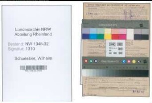 Entnazifizierung Wilhelm Schuessler , geb. 27.08.1890 (Beamter)