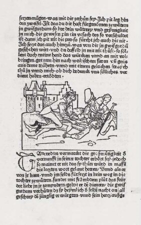Blatt 177v: Textseite, Illustration und Initiale
