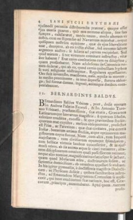 II. Bernardinus Baldus.