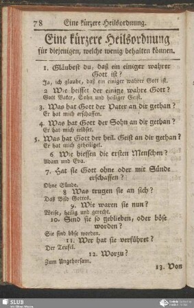 Eine kürzere Heilsordnung für diejenigen, welche wenig behalten können - Jadna krotscha Heilsordnunga sa tich, kotare namogu wele hobchowasch
