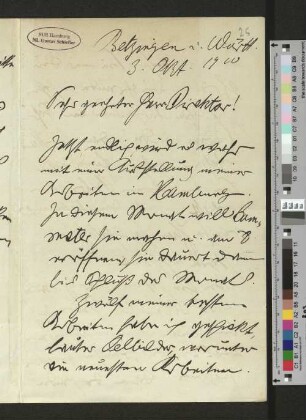 Brief an Gustav Schiefler