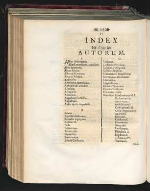 Index der allegirten Autorum.
