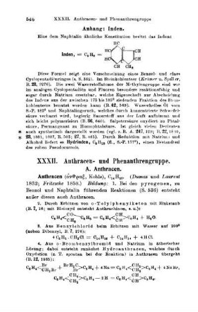 XXXII. Anthracen- und Phenanthrengruppe