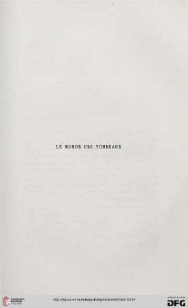 Le monde des tombeaux