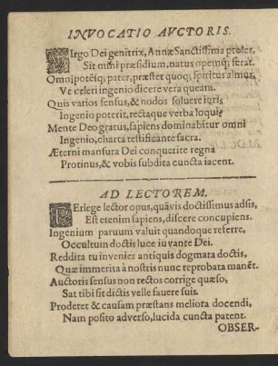 Invocatio Avctoris.