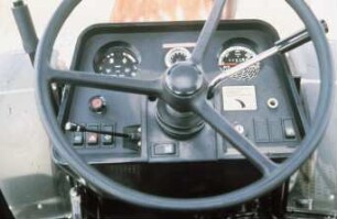 Fotografie: Traktor, Arbeitsplatz, Bedienelement