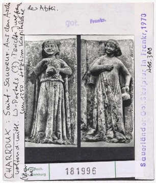 Charroux: Abteikirche Saint-Sauveur, mittleres Westportal (?), Törichte Jungfrauen. heute: Kapitelsaal der Abtei