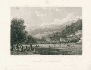 Ansicht von Lichtenthal - Vue de Lichtenthal - View of Lichtenthal