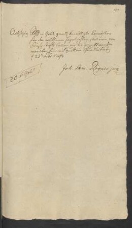 Achtzig ... in Gold gnäd. bewilligte Remission ... Quedlinburg [den] 25. Febr. 1793