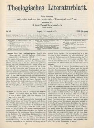 273 [Rezension] Thomsen, Peter, die Palästina-Literatur