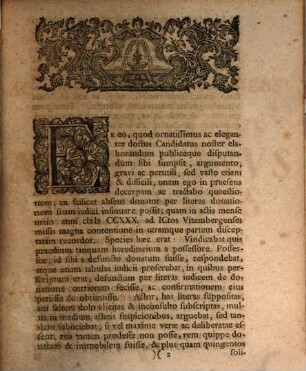 Ordinis Ivridici In Academia Vitembergensi Decanvs Et Ordinarivs Avgvstinvs Leyservs Lectori S. D.