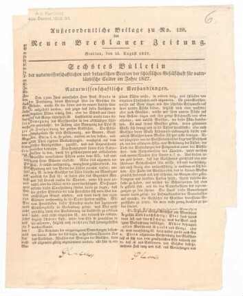 Zeitungsausschnitte und Publikationsfragmente zur Meteorologie und Geologie, nebst Visitenkarte