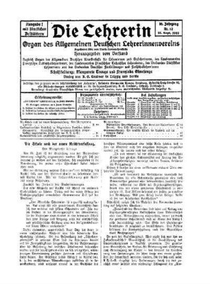 Die Schule nach der neuen Reichverfassung