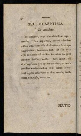 50-50, Sectio Septima.