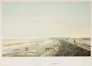 Büsum, ved Ebbetid. - Büsum, zur Zeit der Ebbe.
