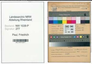 Entnazifizierung Friedrich Paul , geb. 28.11.1899 (Angestellter)